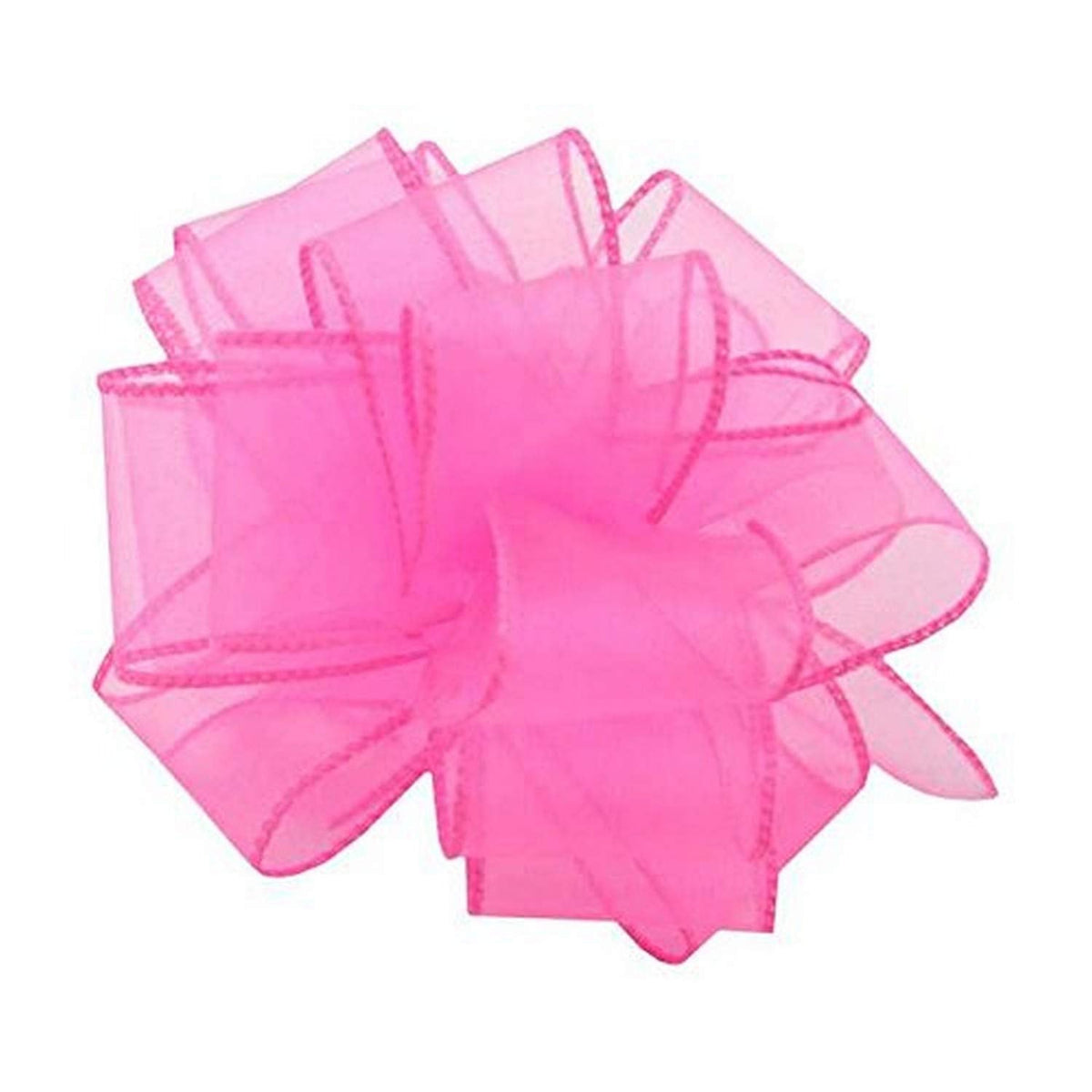 Berwick Offray DWI Sheer primavera Wired Edge RIBBON-1 - 1/5.1 cm de ancho x 50 yards-hot rosa - Hot Pink