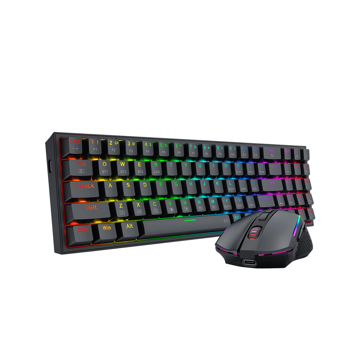 Redragon Combo Gamer S136 Teclado + Mouse Inglés Inalámbrico