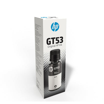 HP Botella de Tinta GT53 Negro Original, para Smart Tank 514,517,616,500,515,519,530,533,615,618, Deskjet 5810,5820, Ink Tank 115, 318,319,410,415,416,418,419,455,457,450,315 (1VV22AL)