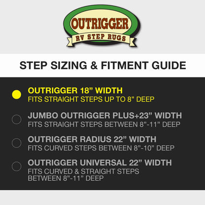 Prest-O-Fit Paquete de 3 alfombras 2-4066 Outrigger RV Step Alfombra café Chocolate 18 Pulgadas Ancho