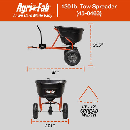 Agri-Fab 45-0463 - Esparcidor para remolque, 59 kg, color negro