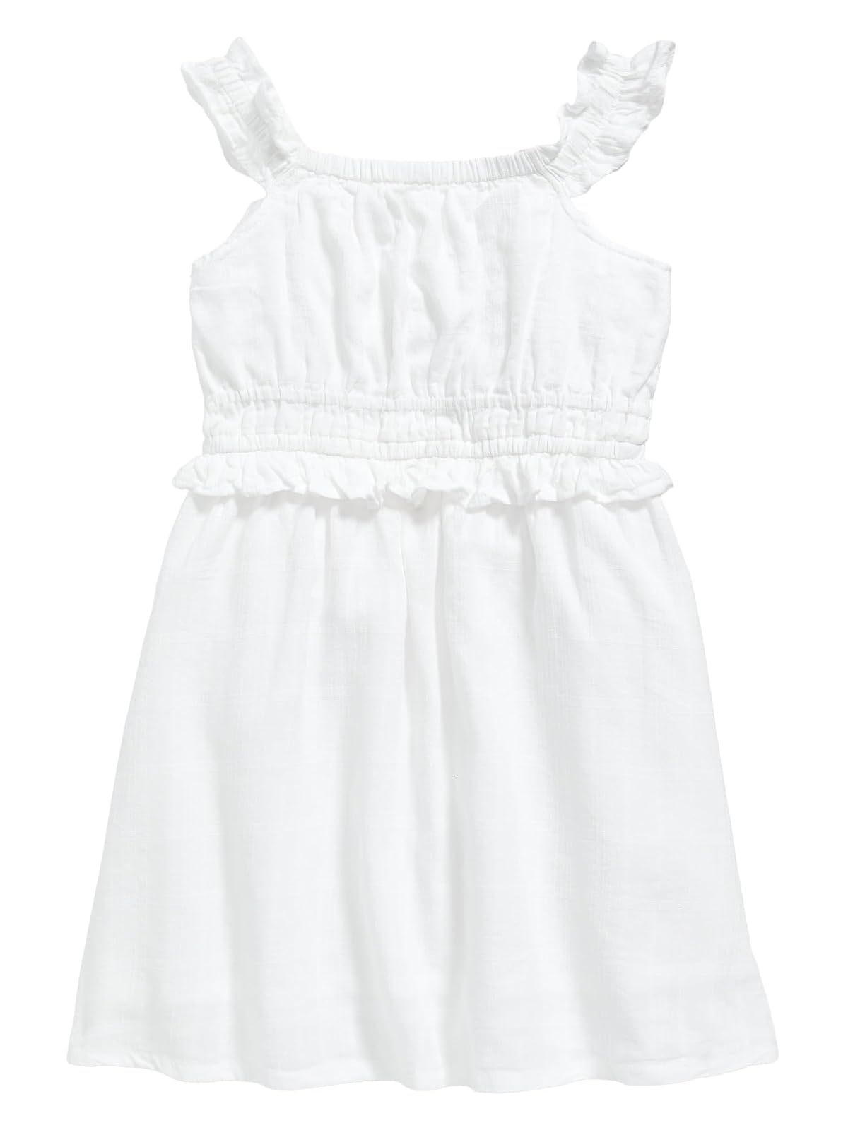 Old Navy 539901-0005T Vestido, Bebé-Niñas, Blanco, 5 Años