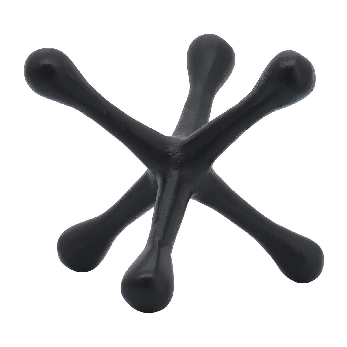 Sagebrook Home Escultura Abstracta de Metal Jacks para decoración de habitación, recámara u Oficina, Aluminio, Negro, 8 cm de Largo x 9 cm de Ancho x 5 cm de Alto