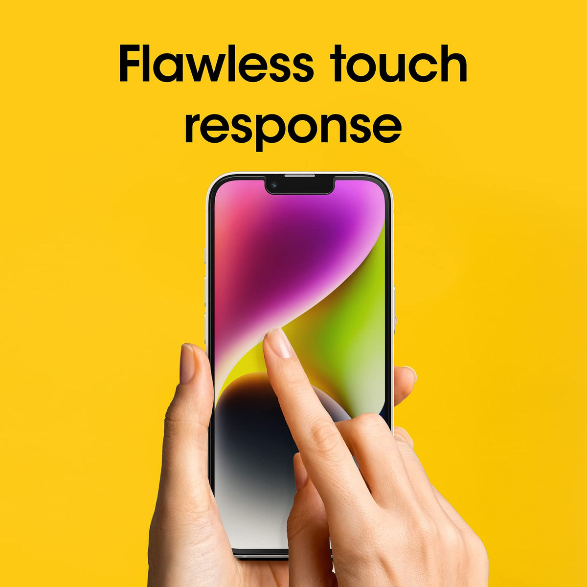 OtterBox ALPHA GLASS SERIES ANTIMICROBIAL Protector de Pantalla para iPhone 14, iPhone 13 & iPhone 13 Pro