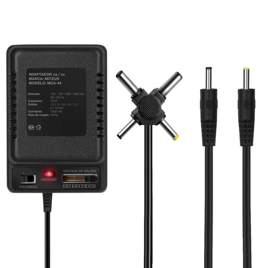 Mitzu Mca-44 Eliminador Múltiple Con 6 Conectores De 1,000 Ma