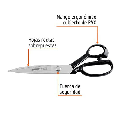 Truper TS-10, Tijera 10" para sastre cortes limpios y precisos