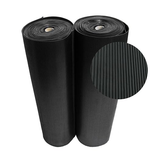 Alfombrillas de Goma Antideslizantes para Exteriores Rubber-Cal Ramp-Cleat – Alfombrilla de Piso de 1/8" x 3 pies x 8 pies