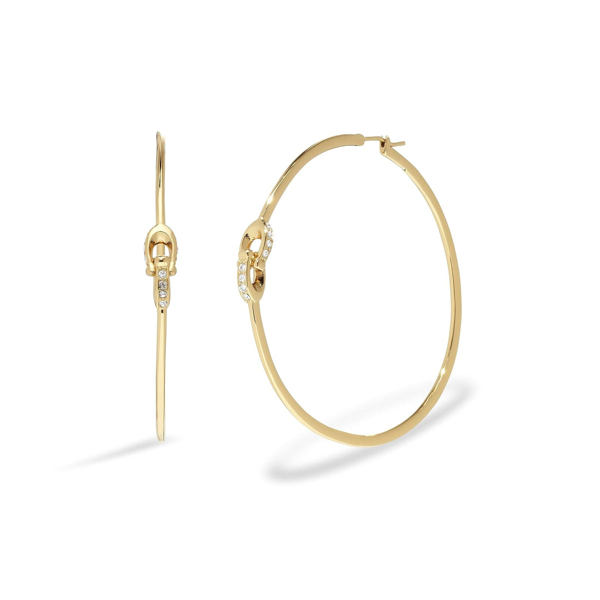 COACH - arete de corazón esmaltado