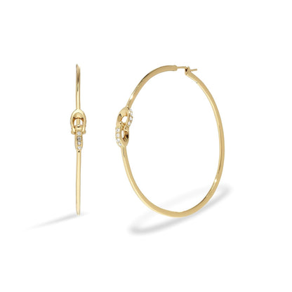 COACH - arete de corazón esmaltado