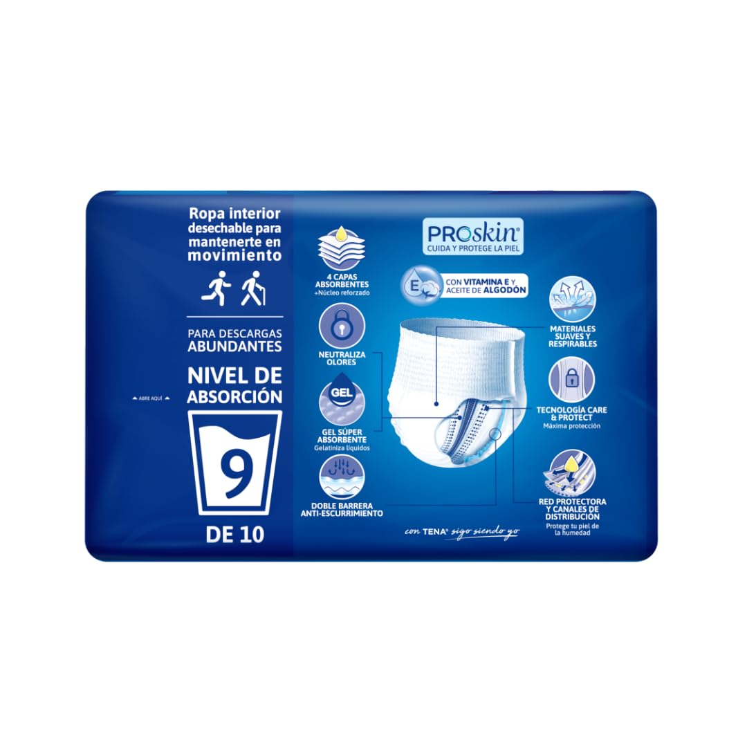 TENA Pants Maxi Protect, ropa interior desechable para incontinencia, Mediano, 13 Piezas