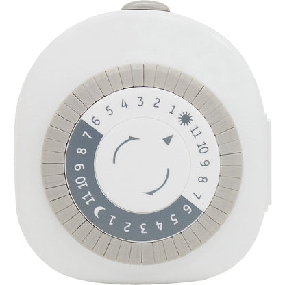 GE - Temporizador mecánico para interiores de 24 horas, 1 toma de tierra, intervalos de 30 minutos, ciclo de encendido y apagado diario, para lámparas, ventiladores portátiles, iluminación de temporada, electrodomésticos y más, con certificación UL, 15153