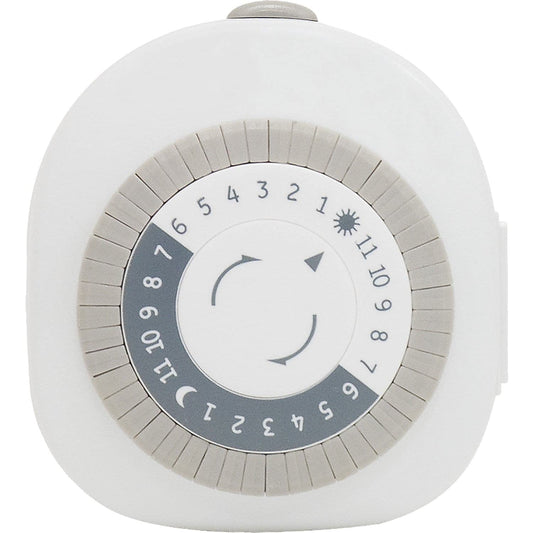 GE - Temporizador mecánico para interiores de 24 horas, 1 toma de tierra, intervalos de 30 minutos, ciclo de encendido y apagado diario, para lámparas, ventiladores portátiles, iluminación de temporada, electrodomésticos y más, con certificación UL, 15153
