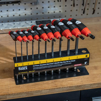 Klein Tools JTH610EB Juego de Llaves Hexagonales Journeyman™ con Mango “T” de 3/32” a 3/8”