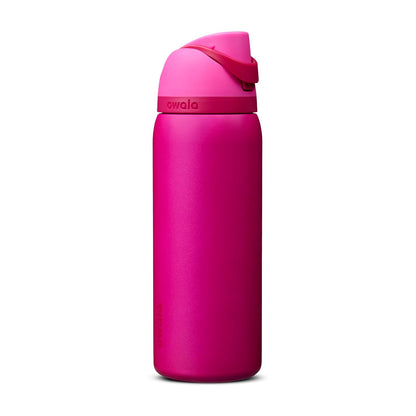 Owala FreeSip Botella de Agua con Popote de Acero Inoxidable, 32-40 oz - Lee mis labios - 32 Ounces
