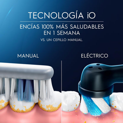 Oral B iO Series 4, Cepillo de Dientes Eléctrico, Cabezal Redondo, Sensor de Presión, Blanco