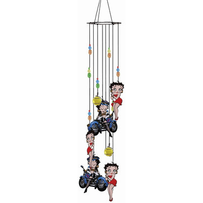 Spoontiques Carillón de viento de metal Betty Boop Biker