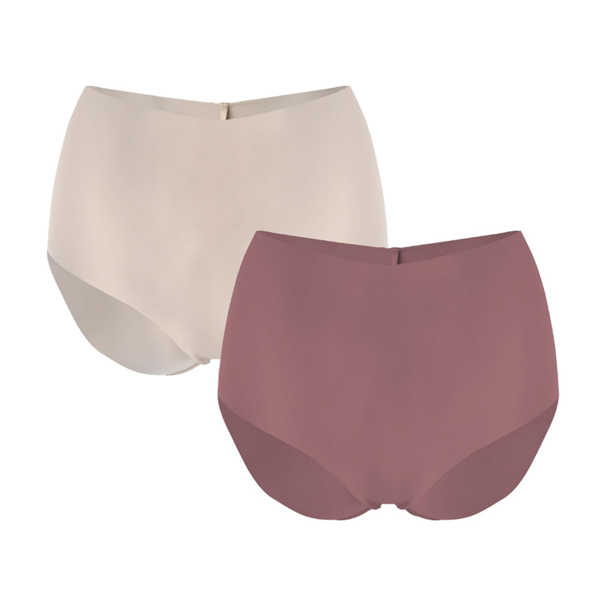 Hanes Ropa Interior Invisible Mujer Paquete de 4 - 6 - Corte Completo - Beige - Rosado