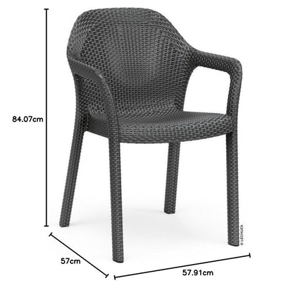 Lechuza Silla, Gris, 57 x 58 x 84 cm