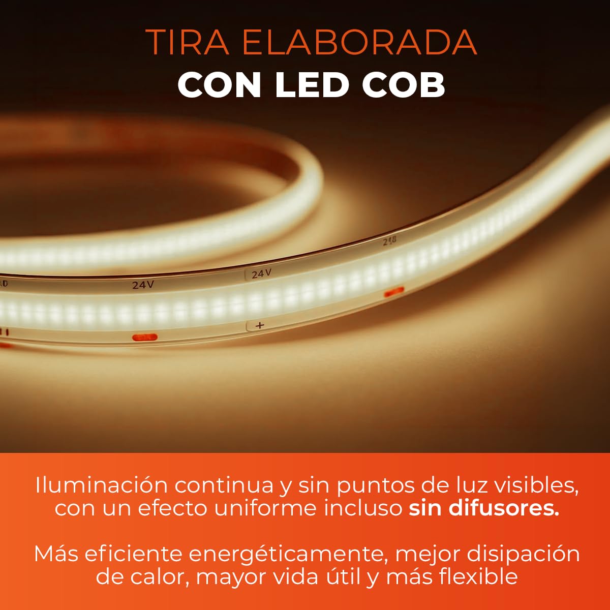 Tecnolite - 7Tira LED 5 Metros de Longitud 24 W, Luz Neutra, Interiores, No atenuable