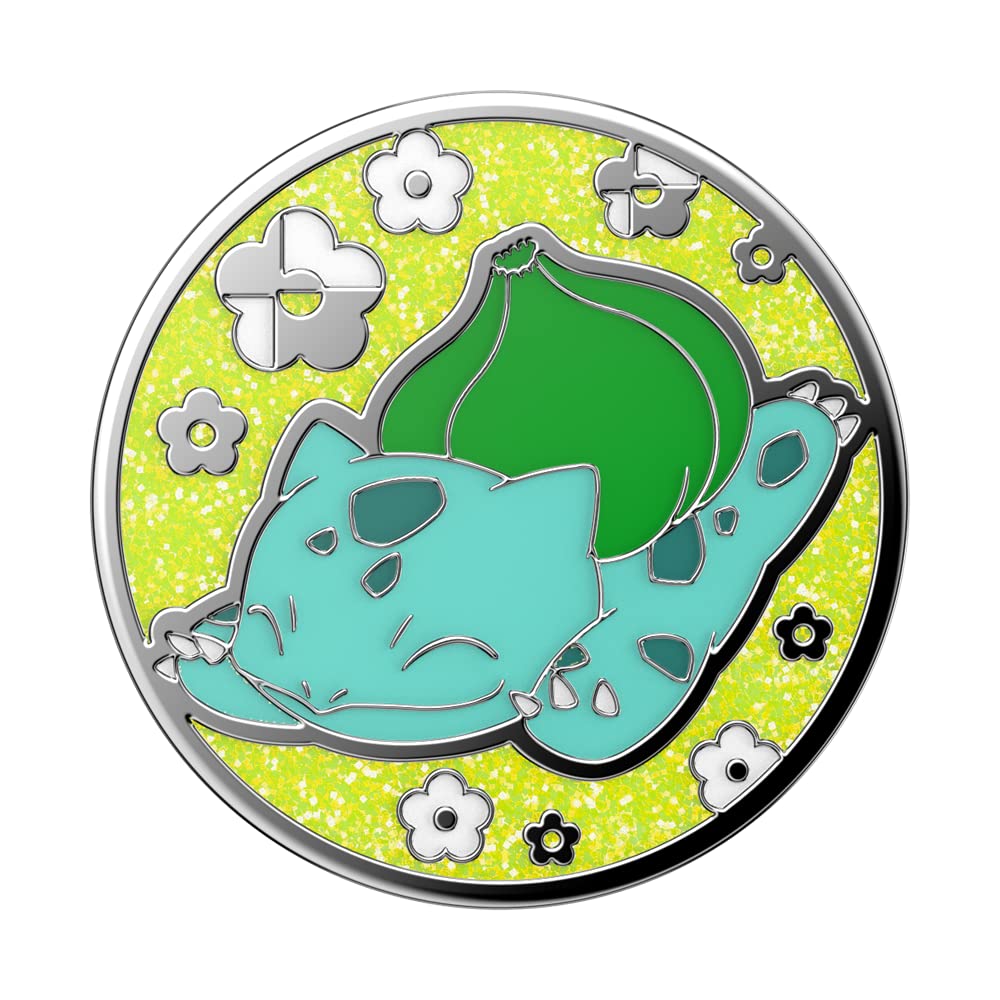 PopSockets - Soporte calcomanía para teléfono, Esmalte Bulbasaur | Sujeción cómoda y segura, anticaídas, soporte, Pokemon, Gengar, Eevee, para iPhone/iPad/Kindle/Android