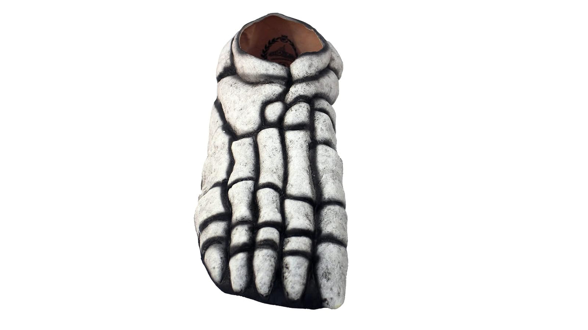 Ghoulish Prodcutions Skeleton Feet (White) Accesorio de Pies de Esqueleto, Complemento para Zapatos para Disfraz de Calaca Divertido Ideal para Halloween y Día de Muertos