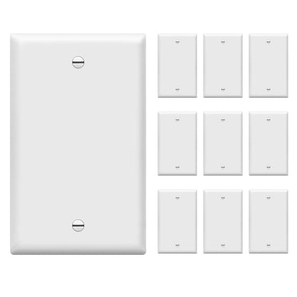 Enerlites Cubierta de Placa de Pared 1 Banda Gris 4.5 x 2.75 Pulgadas - Blanco