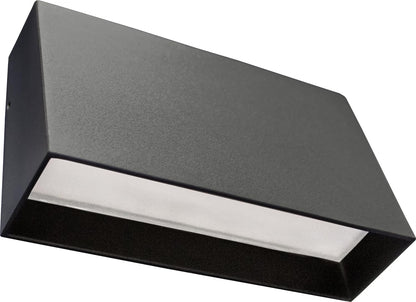 Luminaria LED de Pared Prisma Disparo Sencillo Artlite ADE-026 Aluminio Negro Exterior 10W IP54 (Blanco Frío 6500k)