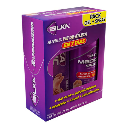 2 Pack SILKAMEDIC Antimicótico Con Terbinafina Gel 30g + Spray 150ml