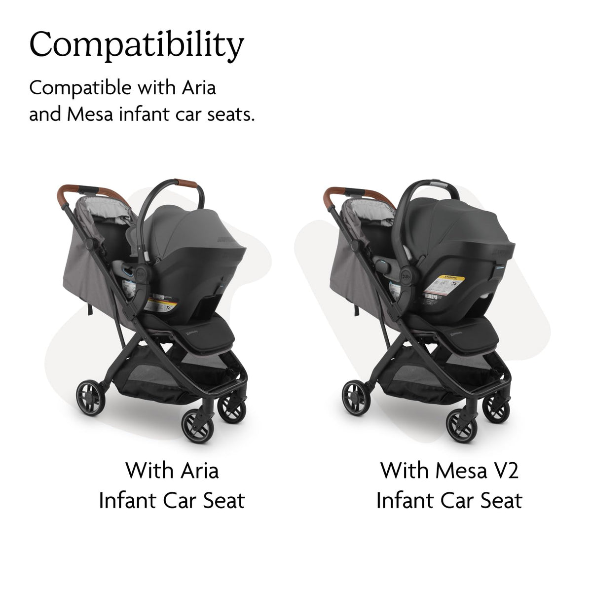 UPPAbaby | Adaptador Carriola MINU V3 | Compatible Asientos Modelo ARIA MESA | Sistema De Viaje Seguro | Instalación Facil Uso Diario Diseño Compacto Resistente | Incluye Juego 2piezas | Color Negro