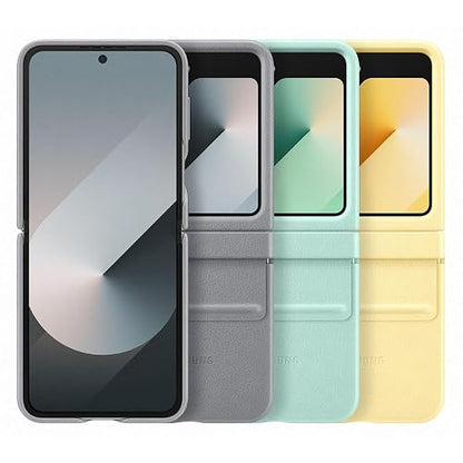Samsung Galaxy Flip6 Flap Vegan Leather Case Color: Menta