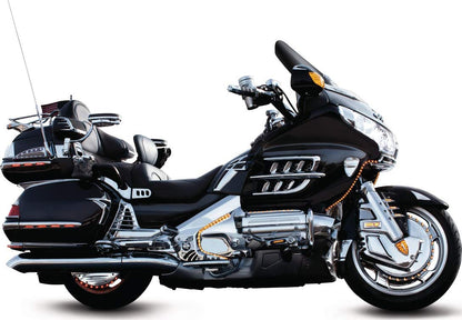 Kuryakyn Luces traseras cromadas 3209 para Honda Gold Wing GL1800 2006-10, Paquete de 4