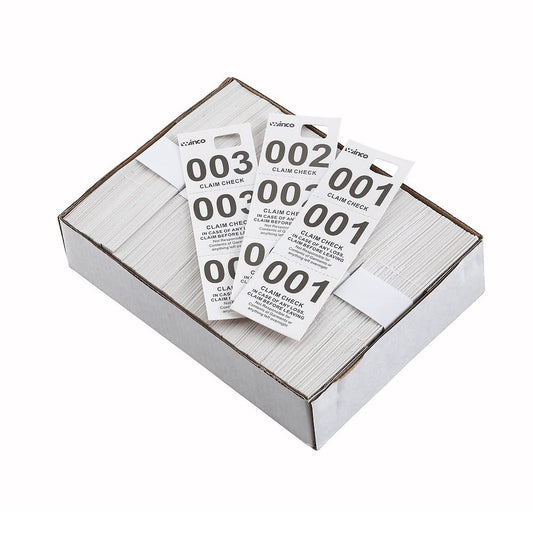 Winco Coat Checks, Blanco, 500 por Caja, Mediano