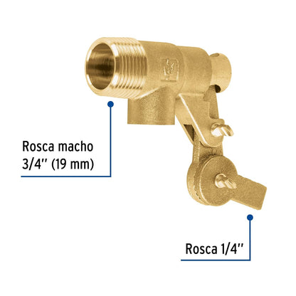 Foset VAFLO-3/4, Válvula para flotador, 3/4"
