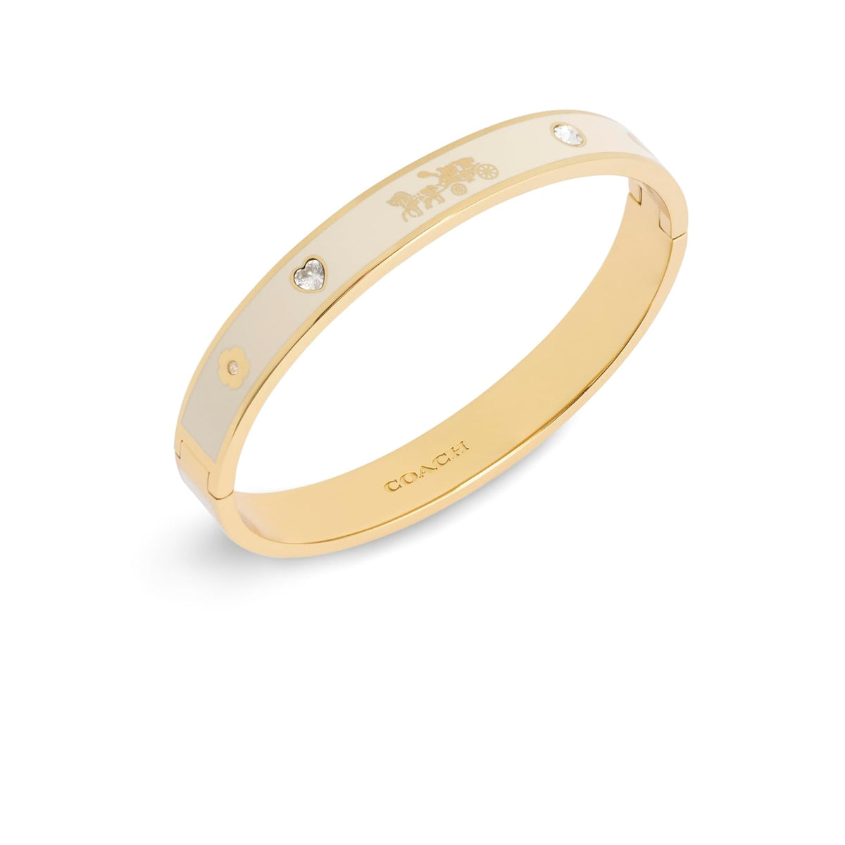 COACH - Pulsera de caballo y carro para mujer, Una talla, Latón, No es una piedra preciosa