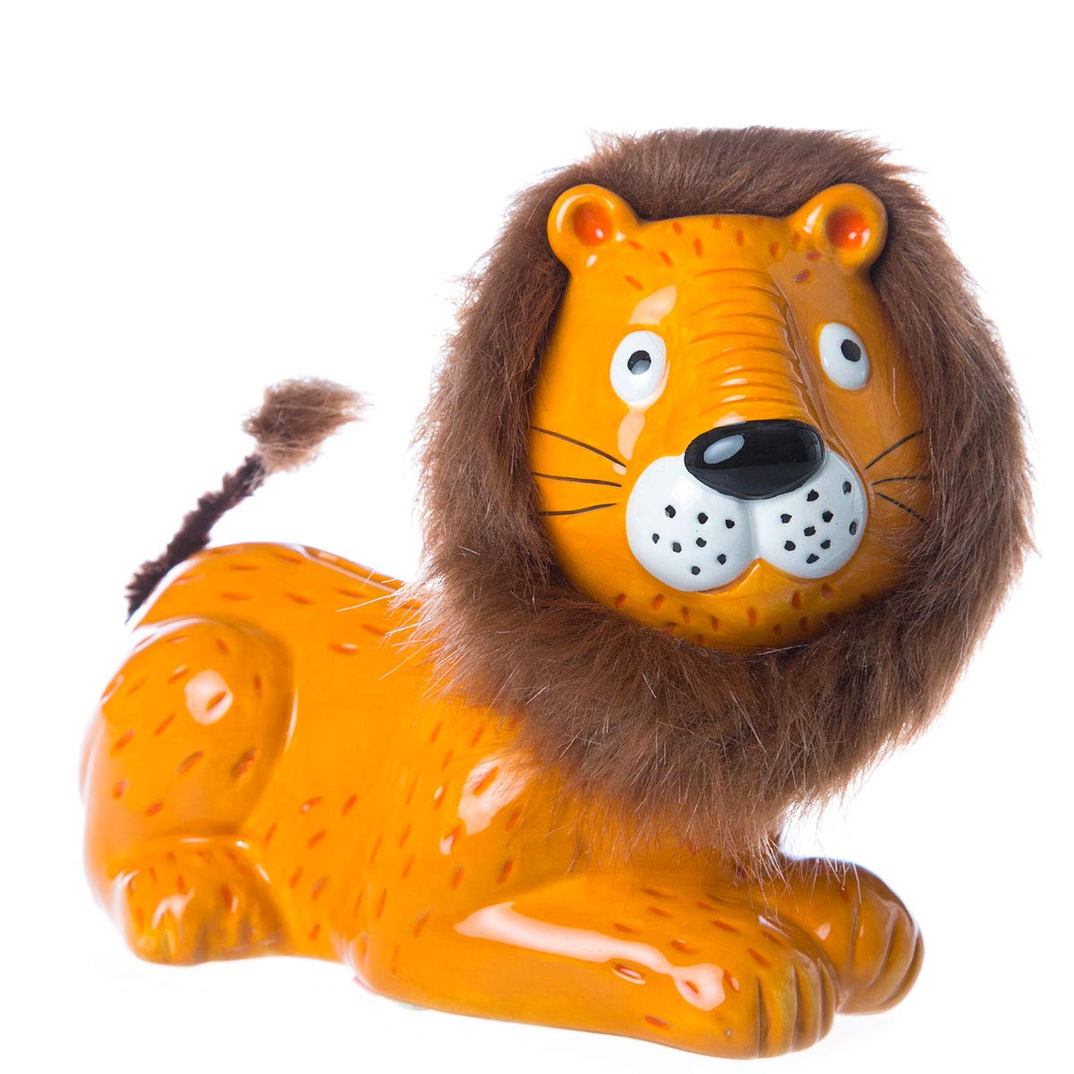 Running JS19362A Alcancia de Ceramica - Leon Melena Peluche, Café
