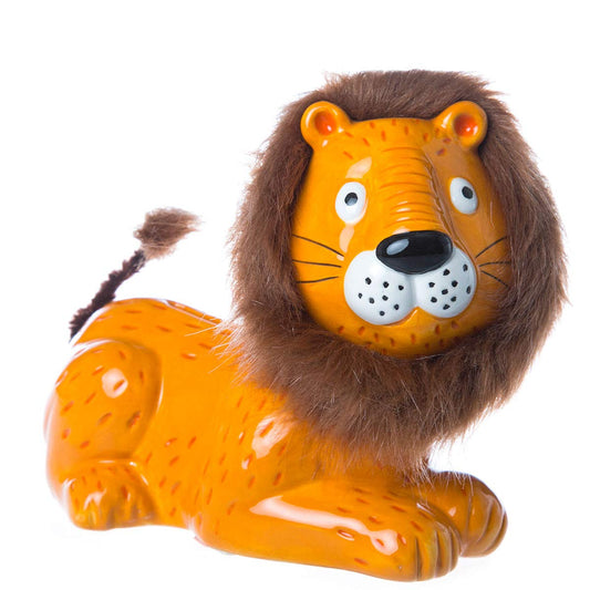 Running JS19362A Alcancia de Ceramica - Leon Melena Peluche, Café