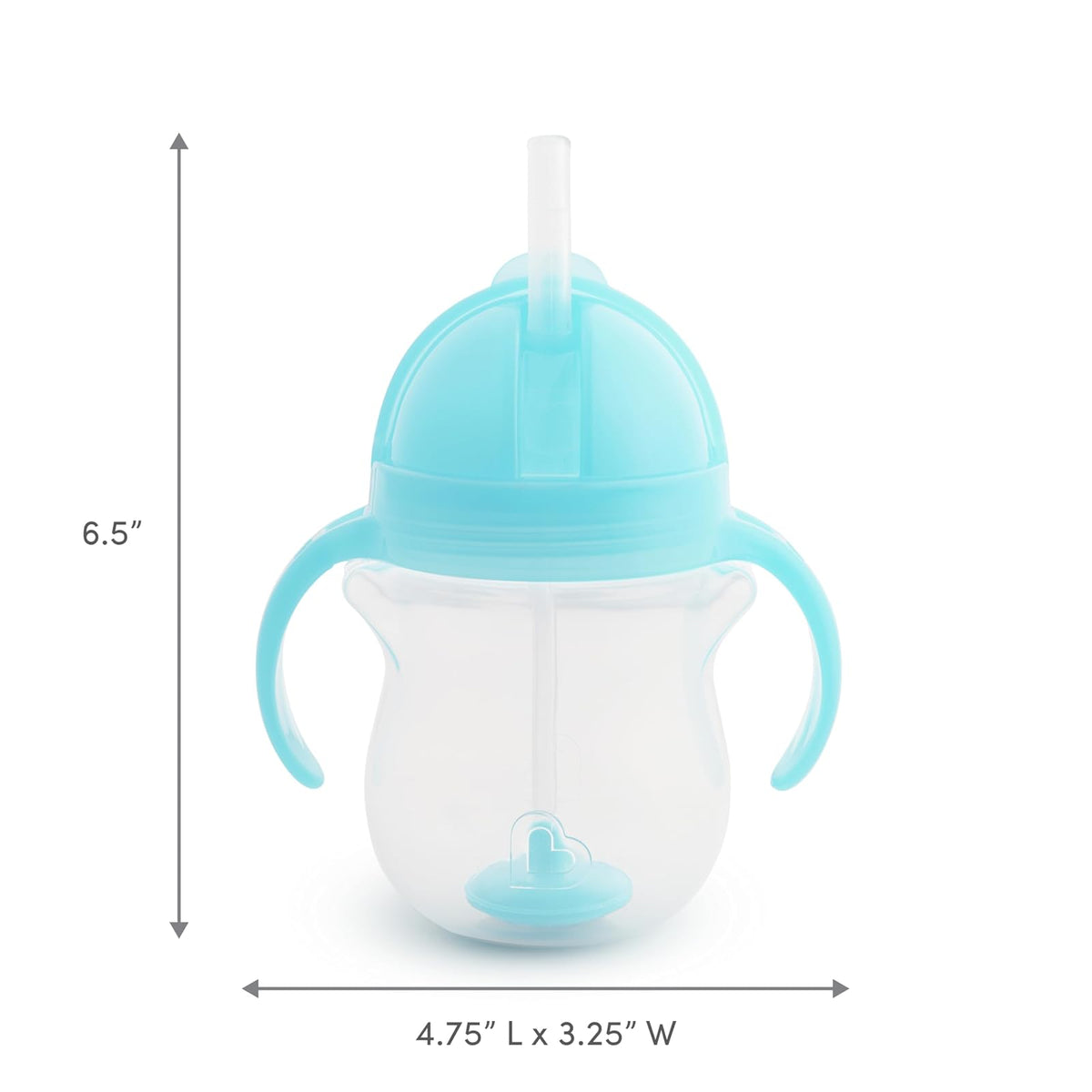 Munchkin Click Lock Weighted Flexi Straw Trainer Cup, Azul, 7 onzas