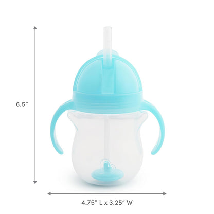 Munchkin Click Lock Weighted Flexi Straw Trainer Cup, Azul, 7 onzas