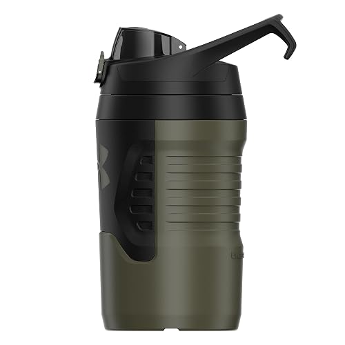 Under Armour - Botellas de agua aisladas de 32 onzas, jarra de agua deportiva con asa, gancho de cerca, resistente a fugas para béisbol, fútbol y más, botellas de agua de 32 onzas, botella de agua