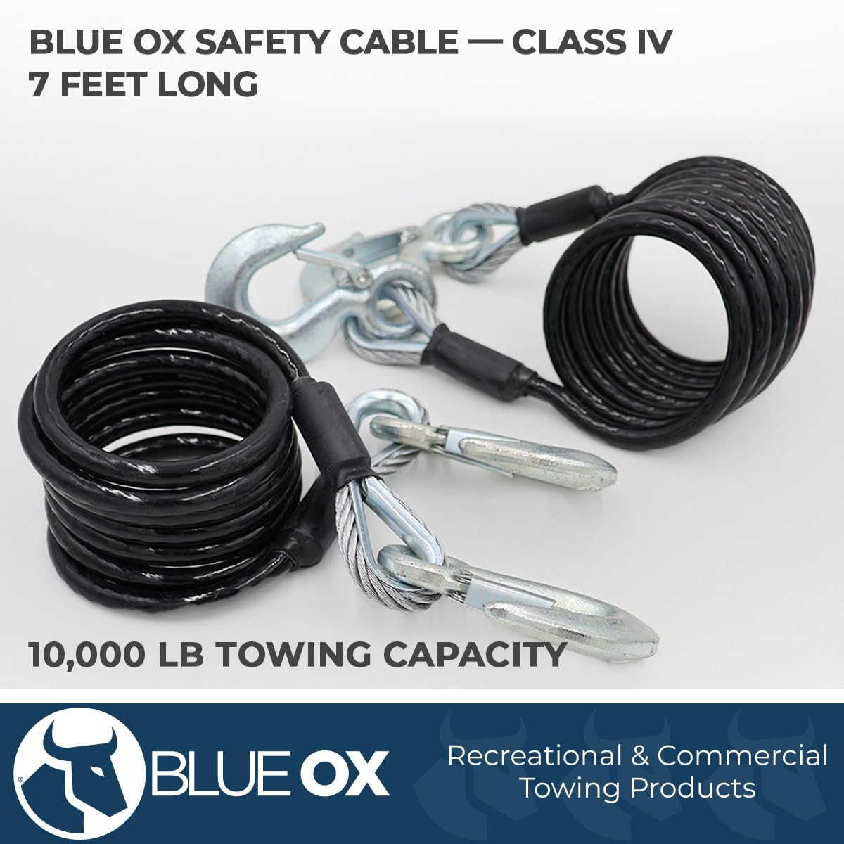 Blue Ox BX88197 Kit de Cables de Seguridad Clase IV 10 Libras 7 Pies