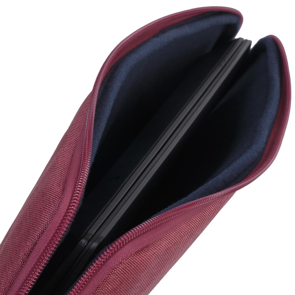 Rivacase 7703 Elegante Funda Roja p MacBook Pro 14 o Ultrabook 13.3". Fabricada con RPET Ecológico Reciclado, Resistente al Agua, Doble Cierre, Protección contra Golpes Accidentales Colección Suzuka