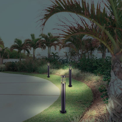 Tecnolite Mini Poste LED Exterior 9 W, Luz Suave Cálida, IP54, IK08, No atenuable, LED integrado