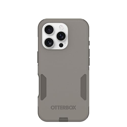 OtterBox - Funda para iPhone 16 Pro Commuter Series - Gris Comfort | Funda delgada y protectora para iPhone, de doble capa, que absorbe los impactos, las mejores fundas MagSafe para iPhone para