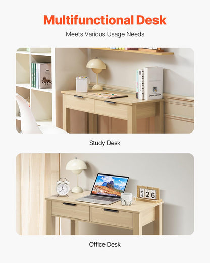 VEVOR - computadora pequeño con cajones, computadora Infantil para recámara, Mesa de Estudio Simple Moderna para Dibujar, Leer, Escribir, Mesa de Almacenamiento Rectangular de MDF para el hogar