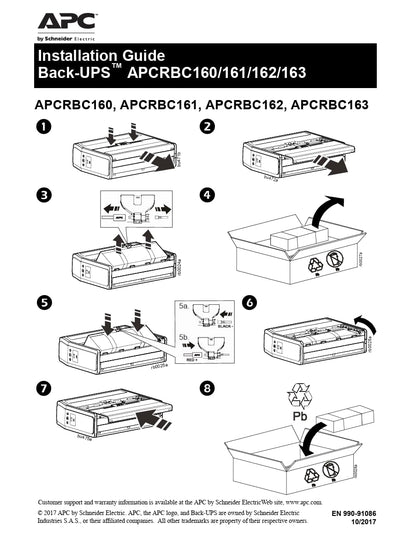 APC UPS - Reemplazo de batería APCRBC161, UPS BR1350MS y Otros