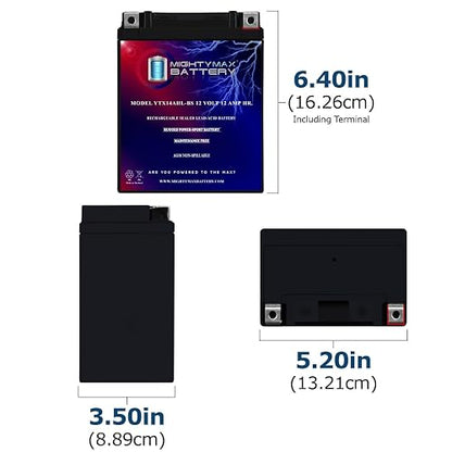 Mighty Max Battery Batería Mighty MAX YTX14AHL de Alto Rendimiento sin Mantenimiento SLA AGM, Producto de Marca