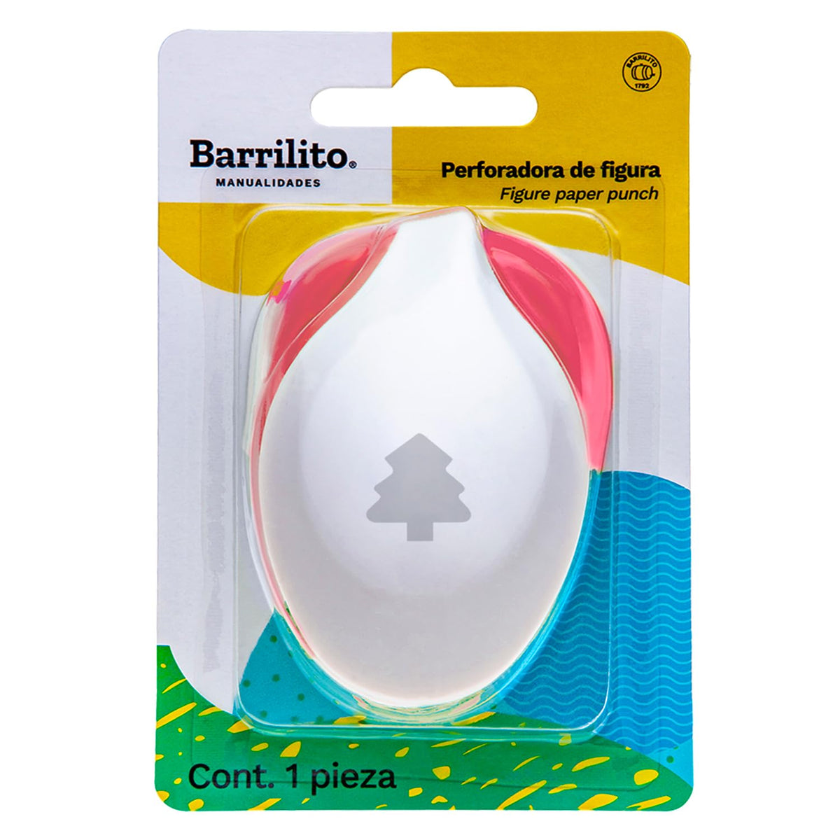 Barrilito Perforadora de Figuras Jumbo 5 cm, PF019J - 5 CM - PINO