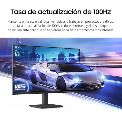 Samsung Essential Monitor 27" FHD 100Hz, Panel IPS, Modo Juego, proteccionn Visual, resolucion FHD, Tiempo de Respuesta 5 (GTG), Brillo 200 CD/m LS27D304GALXZX