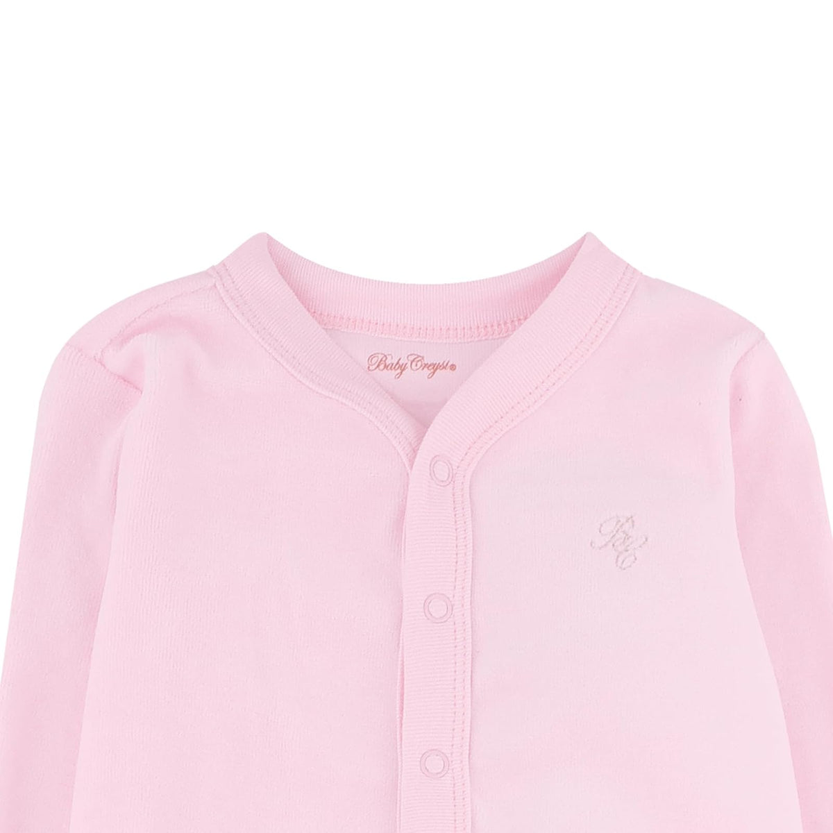 Baby Creysi Cobija Manga Larga Mameluco para Bebé Niña Pack de 3 Algodón Hipoalergénico, Rosado, 9 Meses