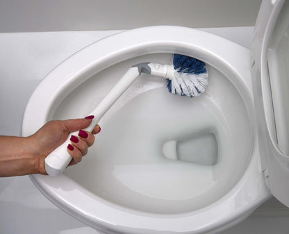 Unger - Juego de escobillas de Inodoro sin Goteo, Cepillo para Polvo de Inodoro Flexible para Cuello con Soporte portátil, Cepillo para Polvo de Limpieza Discreto para baño, depurador de Inodoro,